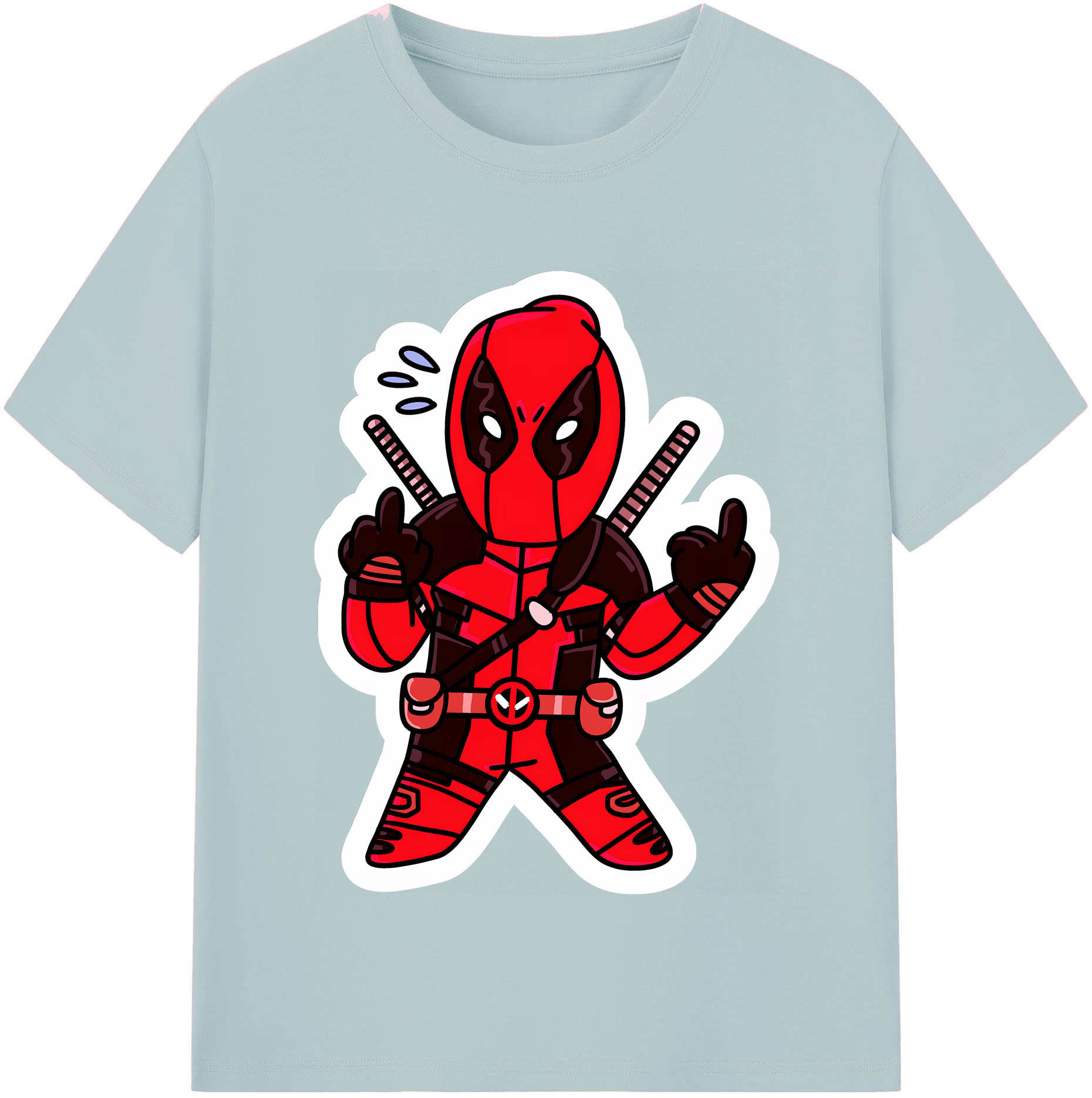 （画像用） Deadpool デッドプール 綿100％半袖Tシャツ（フロントプリント）
